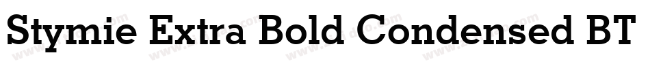 Stymie Extra Bold Condensed BT字体转换